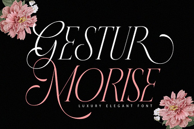 Gestur Morise beauty branding design branding font glamour inksun logotype logotypeface luxury luxury font modern sansakerta serif typeface