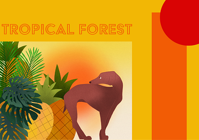 Tropical forest design digital art drawing graphic design illustration procreate