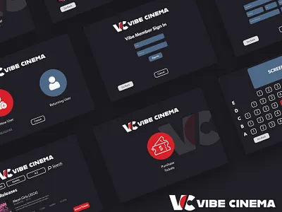 Movie Theatre Self-Service Kiosk branding design graphic design logo typography ui ux ux design vector web design