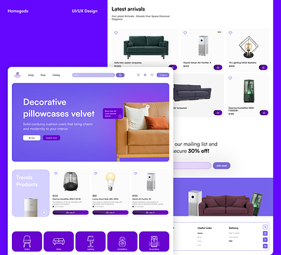 Homegoods: UI/UX Design of the homepage of the online store ✨ ecommerce responsivedesign ui uiux userinterface webdesign