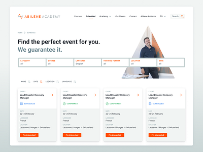 Abilene Academy design minimal monterail ui visualdesign web