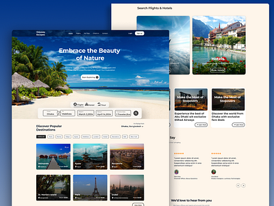 Travel Agency Landing Page travel landing page ui web design