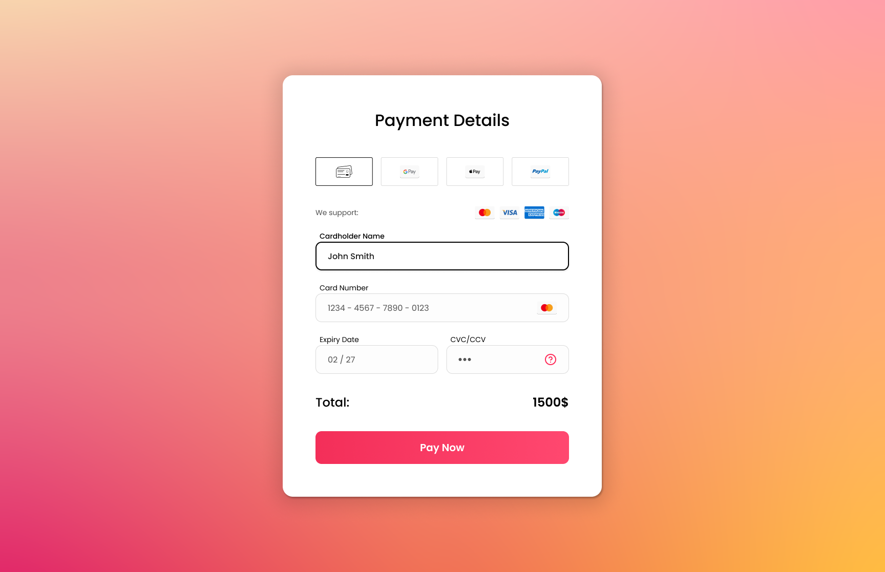 Daily UI Challenge #002: Credit Card Checkout application design components design product design ui ux uxui design visual design