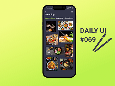 Daily UI #069- Trending app branding design ui ux