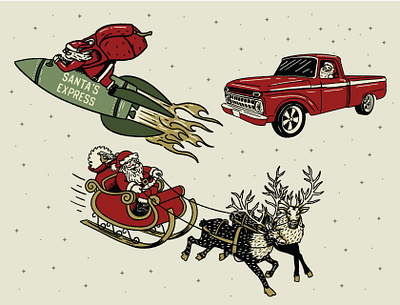 Shipping Deadlines Illustrations, 2023 christmas delivery ford gift holiday holidays old present reindeer rocket santa shipping sleigh snow tools truck vintage winter woodworking
