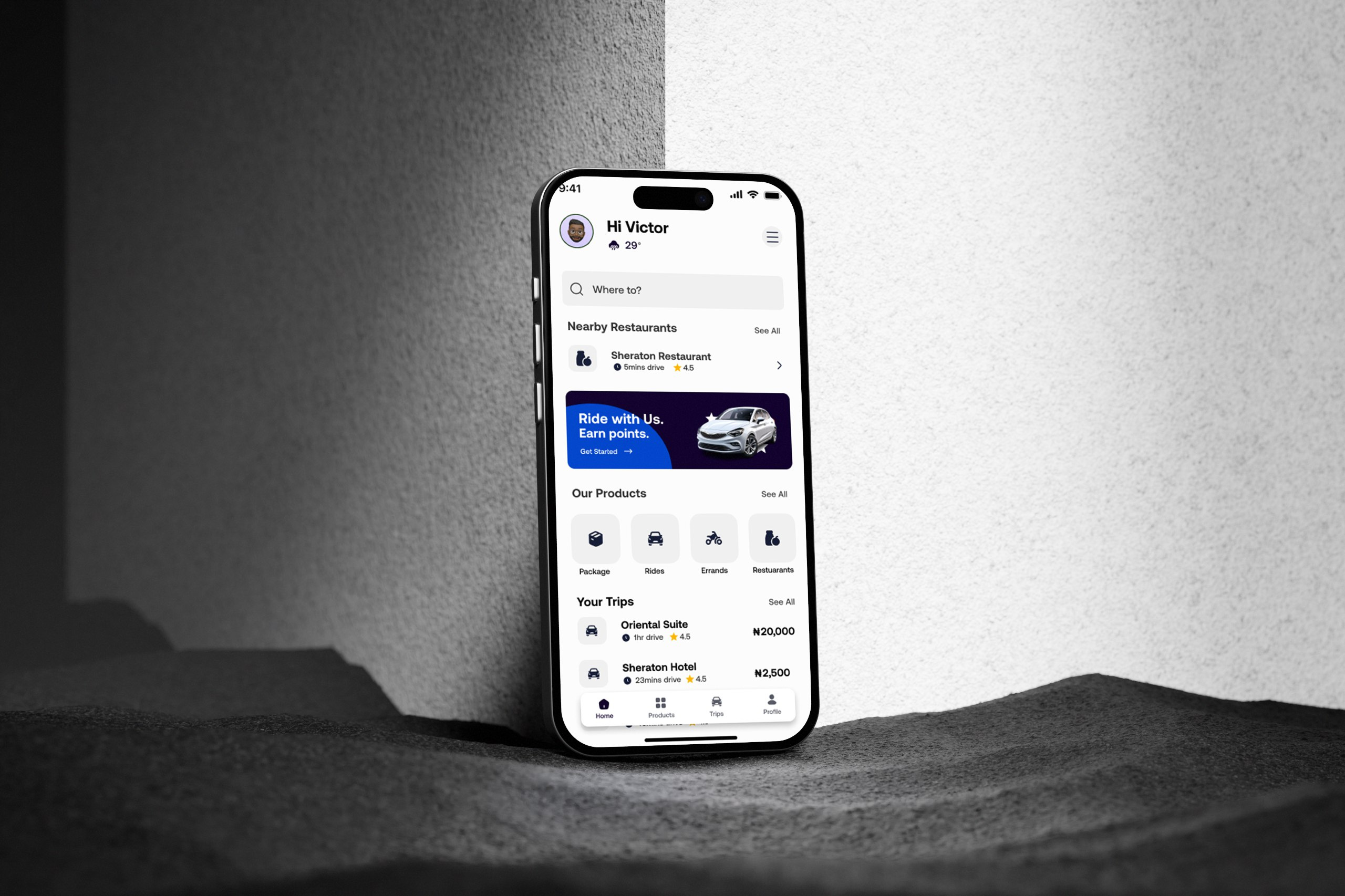 Swift Ride app design figma graphic design home home screen product design prototype ride shot ui user experience user interface ux