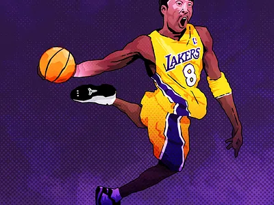 Kobe basketball illustration kobe lakers