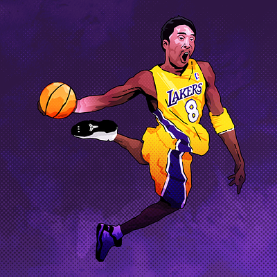 Kobe basketball illustration kobe lakers