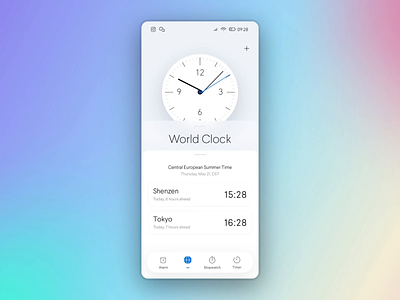 Harmony OS concept - Watch app alarm android app mobile operating system product design time ui ux watch watch faces
