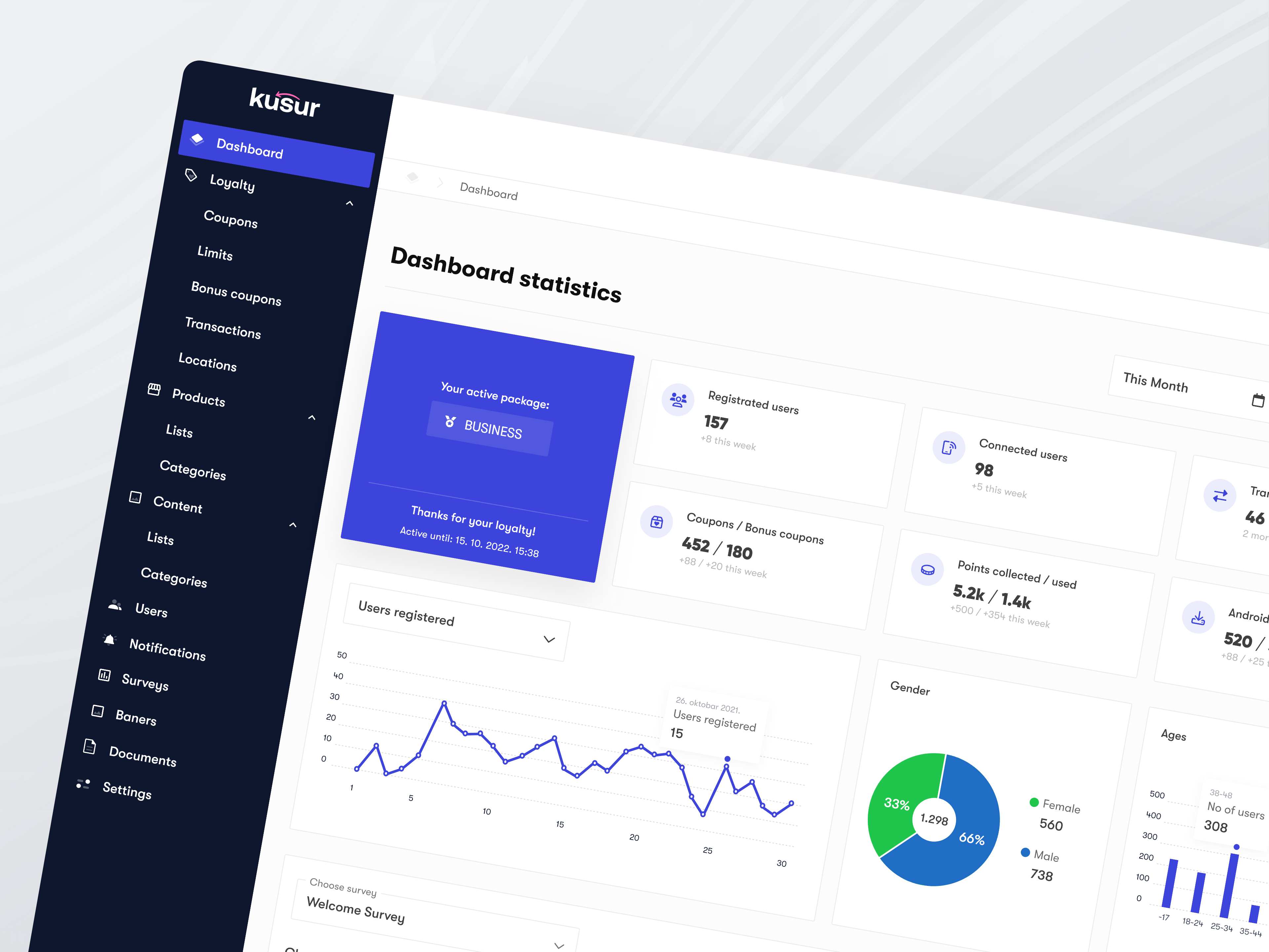 Example of Saa S UX/UI Design