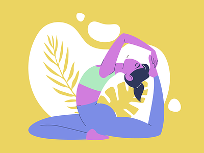 Yoga Illustration Series 3 design flat illustration poster vector woman