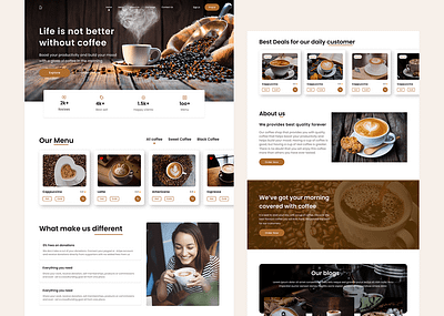 Home Page Design For Coffee Brand