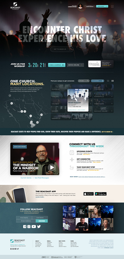 Seacoast Church Redesign Concept content development design graphic design ui