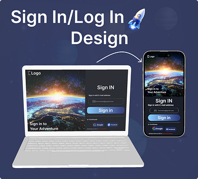 Creative Responsive sign in UI design log in mobile app design sign in ui ui design uiux ux ux design web app design web design