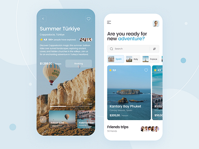 RouteRoamer: Your Ultimate Travel Mobile App Companion app clean design inspiration ios mobile mobileapp travel ui ux wintertrips