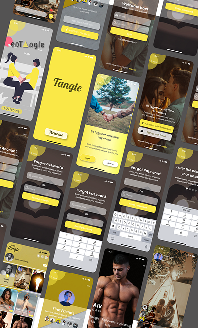 Tangle app graphic design ui