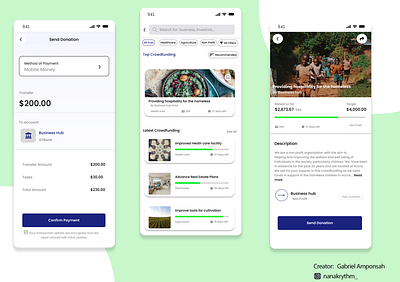 CrowdFunding UI Design figma ui