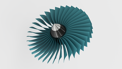 Turbofan Engine - Fan 3d 3d design autodesk design engine fan inventor render rendering turbofan