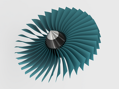 Turbofan Engine - Fan 3d 3d design autodesk design engine fan inventor render rendering turbofan