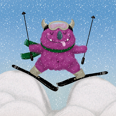 "Skiing Adventure" Illustration book book cover book illustration book illustrator children children book children book illustration children illustrator design illustration illustrator kidlit kidlit illustration kidlit illustrator monster illustration picture book picture book illustration