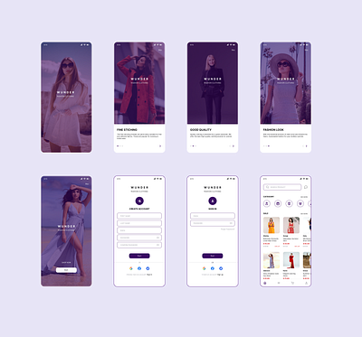 Fashion app branding design graphic design mobile ui ux