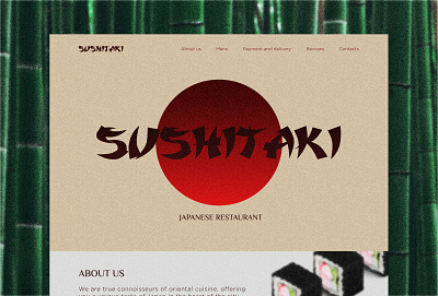Sushitaki - landing page concept design figma landing red sushi ui ux website yellow