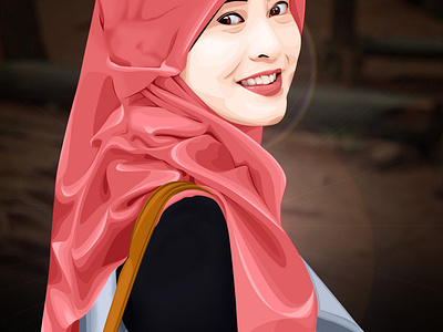 Hijab Potrait Vexel Art Illustration colorful portrait design graphic design illustration motion graphics vector art vexel vexel art vexelart