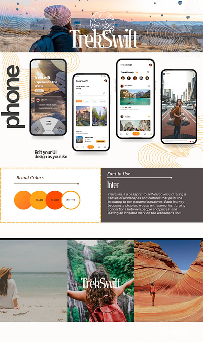 TrekSwift (Travel App) adobexd android app appdesign appstore design easy figma friends innovationintech iphone mobileapp season stories switzerland travel travelling ui