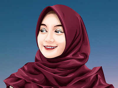 Hijab Potrait Vexel Art Illustration design graphic design illustration muslima canvas illustration vector art vexel vexel art vexel canvas vexelart