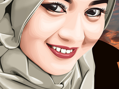 Hijab Potrait Vexel Art Illustration design feminine illustration graphic design illustration portrait innovation vector art vexel vexel art vexelart