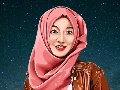 Hijab Potrait Vexel Art Illustration design graphic design illustration portrait innovation vector art veiled beauty vexel vexel art vexelart