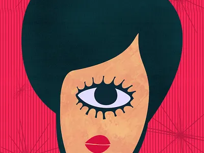 Bernadette ( Colorized ) beauty bizarre cartoon cartoon illustration cartoon portrait colorful cartoon cyclops hairdo monster odd peculiar spot illustration strange weird