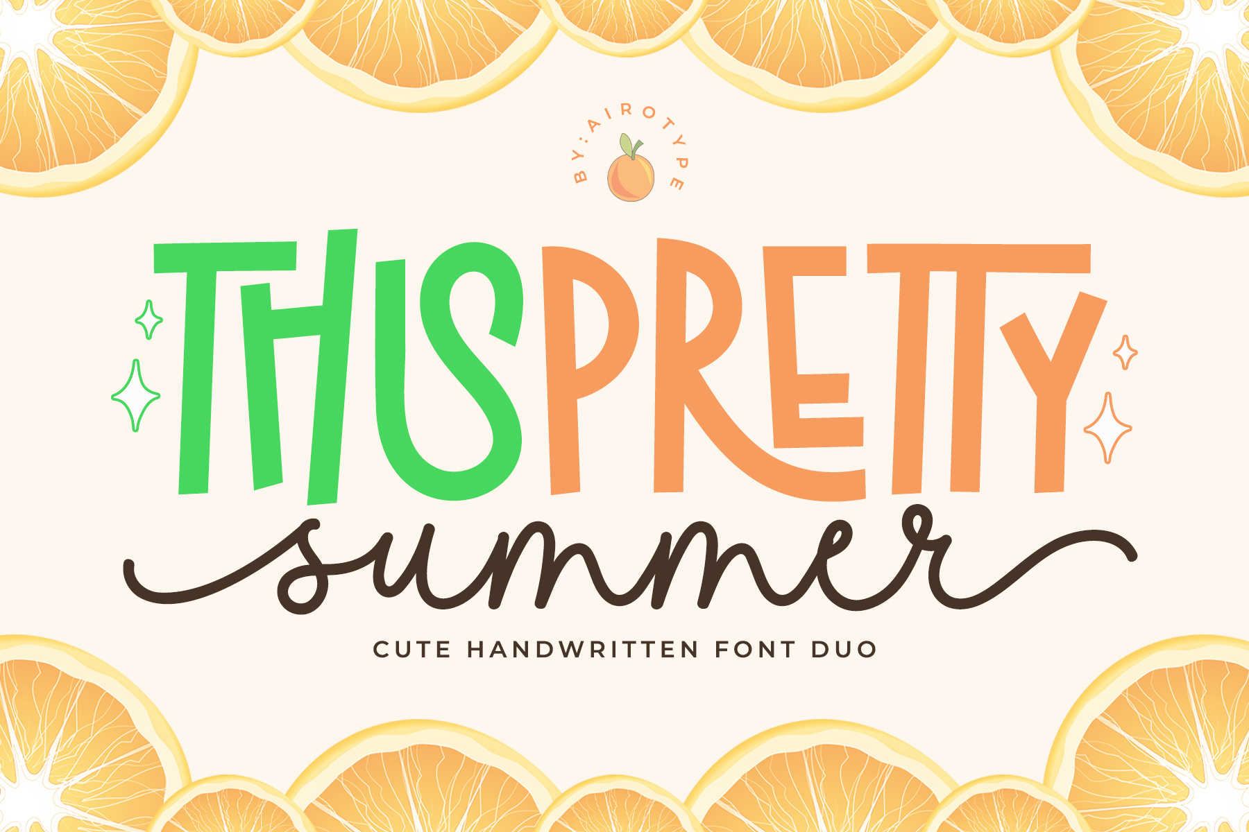 Pretty Summer - Cute Handwriting Font Duo cute font font font duo fonts handwriting handwriting font handwritten font holiday font kids font ligature ligature font monoline font playful font script font signature font single line font summer font swash font typeface typography