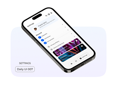 Daily UI 007 - Settings dailyui settings ui ux