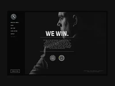 Prodigy Law Firm Website Design branding dark landing page dark mode dark website elegant figma framed website interface landing page law firm law firm website legal minimal ui ux web design website