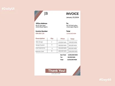 #Day046-Invoice #DailyUI Design 3d animation branding graphic design logo motion graphics ui