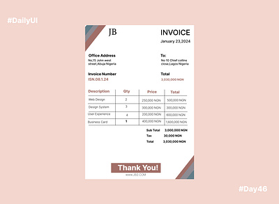 #Day046-Invoice #DailyUI Design 3d animation branding graphic design logo motion graphics ui