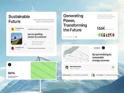 Renewable Energy Website Component - ENERGIGS design eco eco friendly future green hero hero section landing page layout renewable energy solar solar power typography ui user interface ux web design website website design