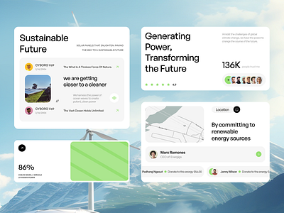 Renewable Energy Website Component - ENERGIGS design eco eco friendly future green hero hero section landing page layout renewable energy solar solar power typography ui user interface ux web design website website design