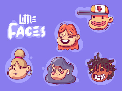 Little Faces character girl graphic design illustration men vector