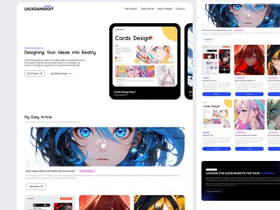 Personal Website - uiuxganisigit branding dailyui design illustration ui user interface web web design webdesign