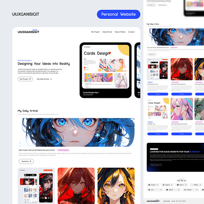 Personal Website - uiuxganisigit branding dailyui design illustration ui user interface web web design webdesign