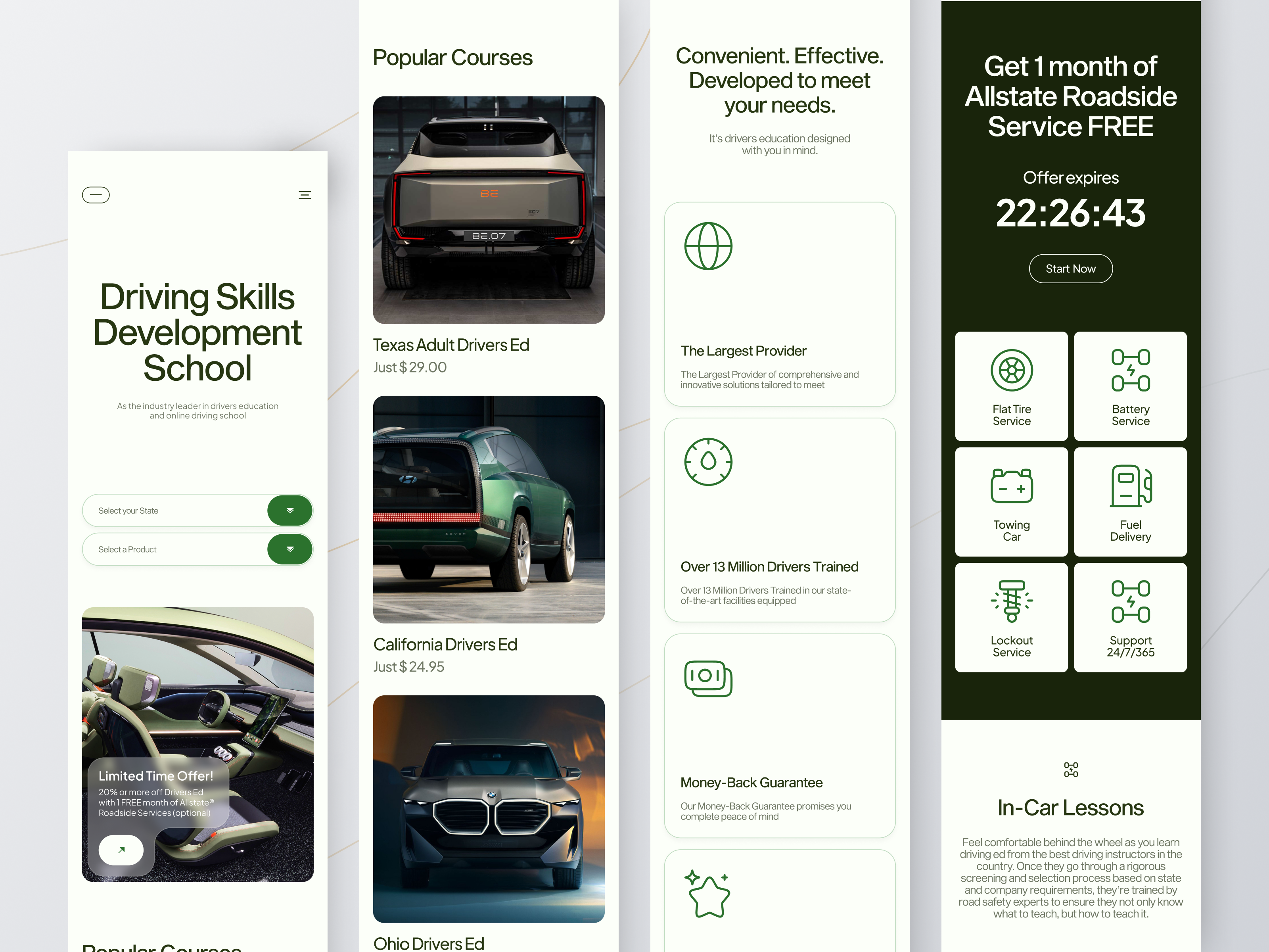 Devonzio - Driving School Responsive development driver driving driving school mobile design responsive school school driving school web ui design web web design website