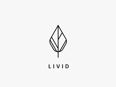 LIVID green logo leaf logo logo minimal logo nature logo simple
