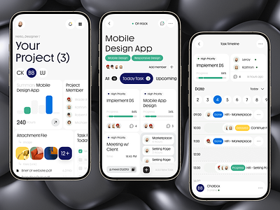 TaskMuse - Project Management apps clean collaboration design mobile app mobile apps planner app project management schedule app task app task management team app to do app ui design ui ux