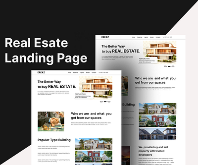 Real Estate Landing page design ui uidesign ux