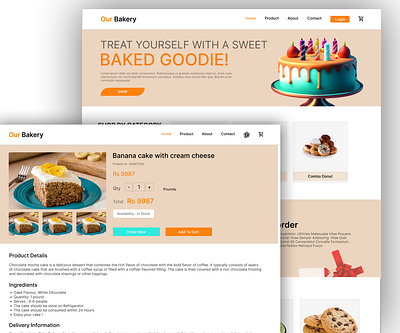 Ecommerce Bakery Website ui uidesign ux webdesign
