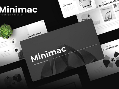 Minimac PowerPoint Template black business gsl key minimac minimal minimalist modern ppt pptx presentation template ui website white