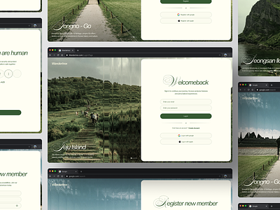 Wandertrex - Login Page agency clean design form holiday homepage interface landing page landing page design login register signup ui ui design uiux vacation web web design website website design