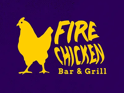Fire Chicken Bar & Grill 3d modeling branding collateral graphic design logo mockups packaging ui